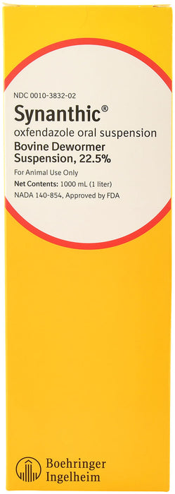 Synanthic Bovine Dewormer Suspension, 22.5% - Synanthic Suspension 22.5% Dewormer, 1L  