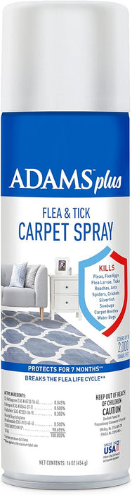 Adams Plus Flea & Tick Carpet Spray, 16 oz -   