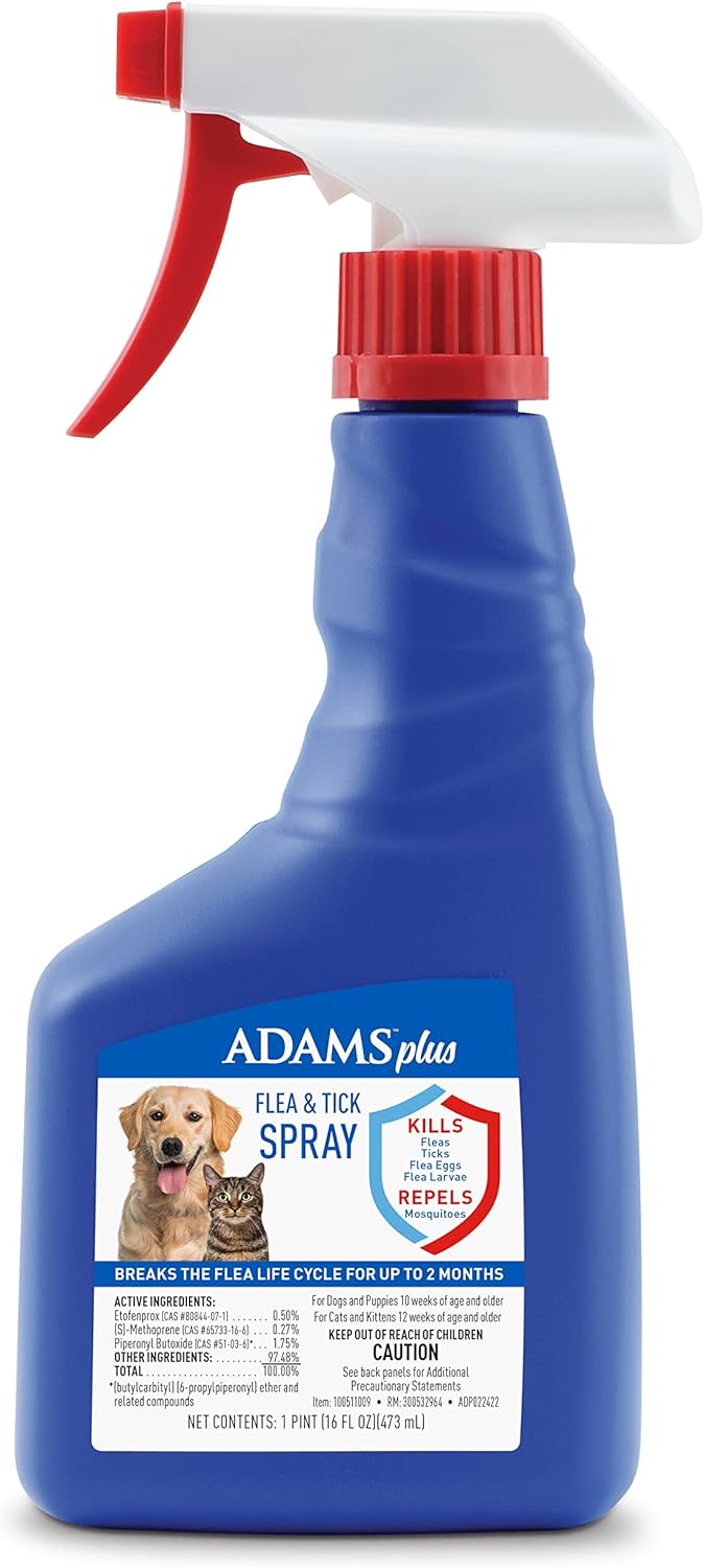 Adams Plus Flea & Tick Spray - Adams Plus Flea & Tick Spray, 16 oz  