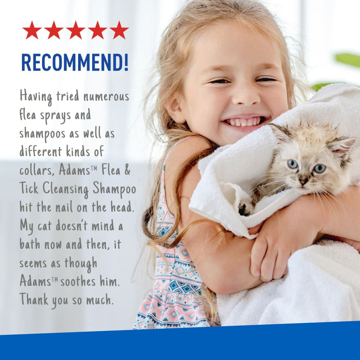 ADAMS Flea & Tick Cleansing Shampoo For Cats, 12 oz