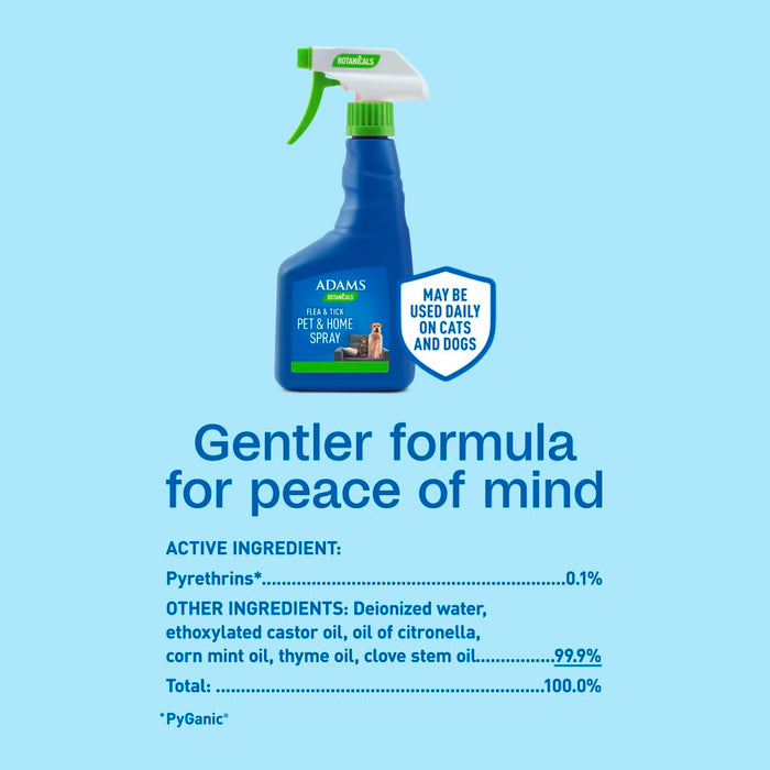 ADAMS Botanicals Flea & Tick Pet & Home Spray, 16 oz