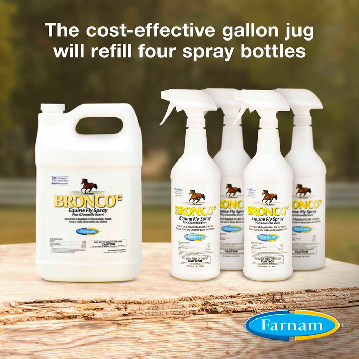 Bronco e Equine Fly Spray - Bronco e, gallon  