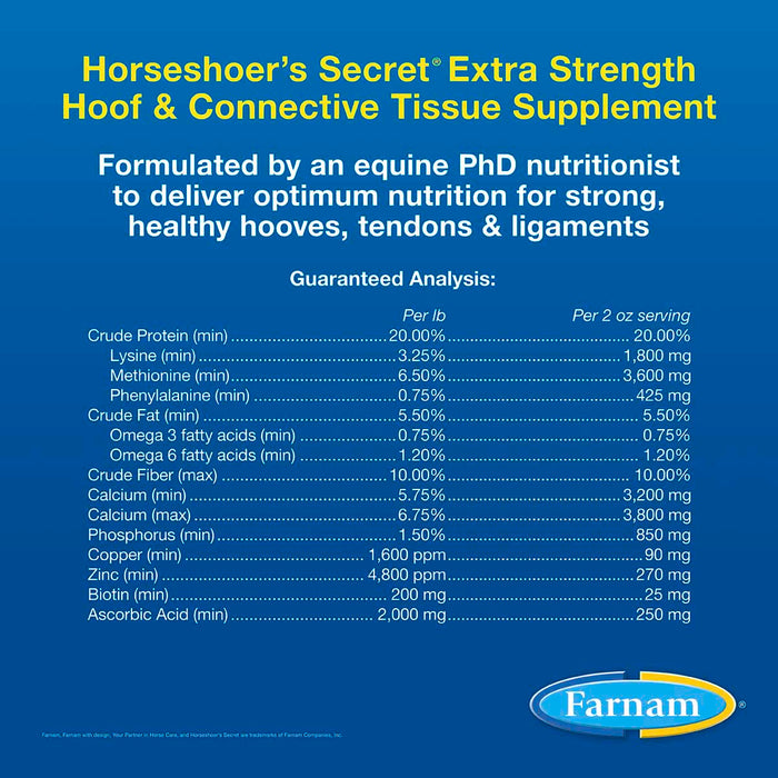 Horseshoer's Secret Hoof & Connective Tissue Supplement - 3.75 lb Extra Strength Hoof & Connective Tissue Supplement  