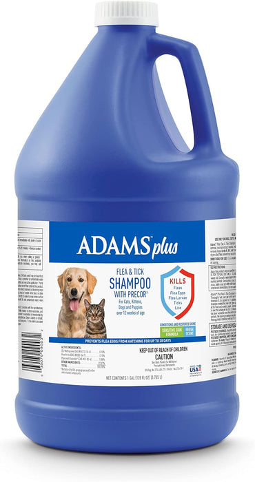 Adams Plus Flea & Tick Shampoo with Precor - 1 Gallon Adams Plus Flea & Tick Shampoo  