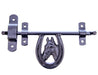 Fancy Horse Head Barn Door Latch, Black - Jeffers - Farm & Ranch Supplies > Fencing & Barriers