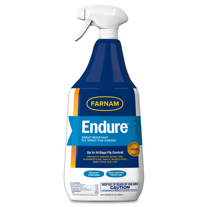 Farnam Endure Sweat - Resistant Fly Control Spray for Horses - FAEA - 32 oz - 1