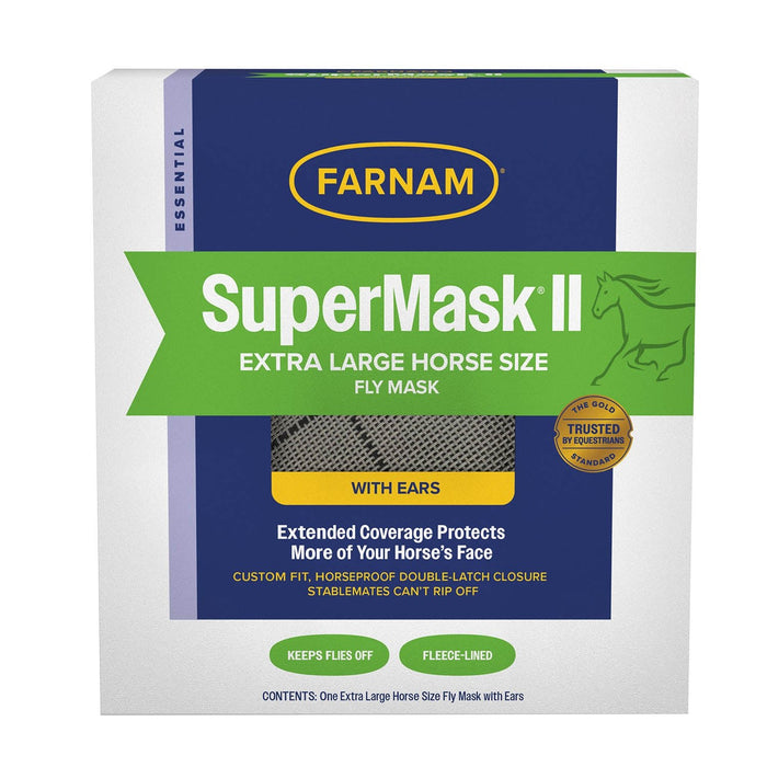 Farnam SuperMask II Classic Horse Fly Mask with Ears - FAC0 - Draft - 17