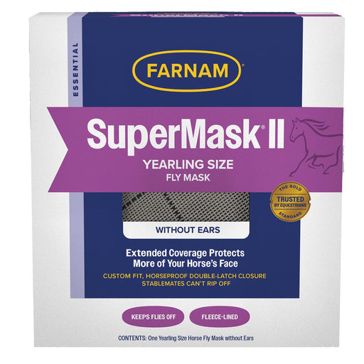 Farnam SuperMask II Horse Fly Mask without Ears - FACN - Yearling - 9