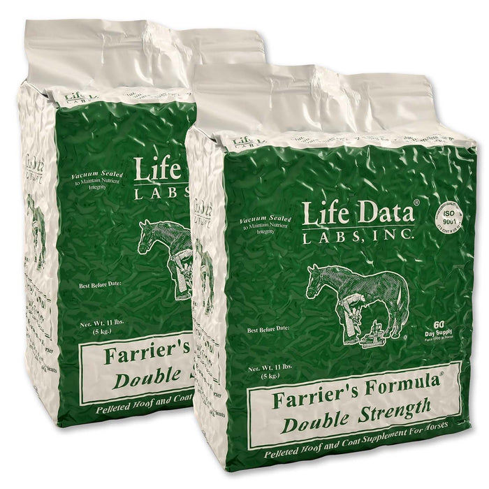 Farrier's Formula Double Strength Pelleted Hoof and Coat Supplement for Horses - AABAA-2K - 11 lbs bag - 2 - 4