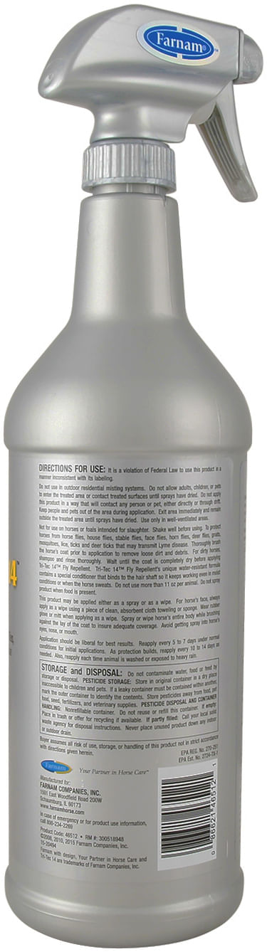 TRI-TEC 14 Fly Repellent - TRI-TEC 14 Spray, 32 oz  