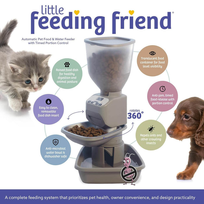 Feeding Friend Automatic Pet Feeder – Timed Portion Control Food & Water Dispenser for Cats and Dogs - Jeffers - Animal & Pet Supplies > Pet Bowls, Feeders & Waterers