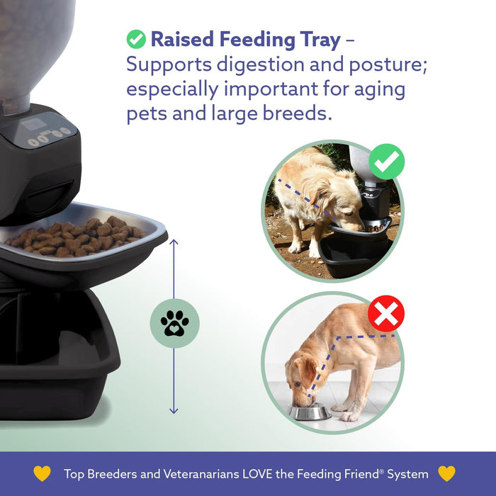 Feeding Friend Automatic Pet Feeder – Timed Portion Control Food & Water Dispenser for Cats and Dogs - Jeffers - Animal & Pet Supplies > Pet Bowls, Feeders & Waterers