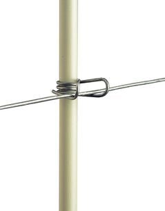 Fiberglass Rod Posts – Highly Visible 3/8" x 48" White Posts for Garden Fencing, Quick Clip Compatible - XI3B - 1 ct - 1