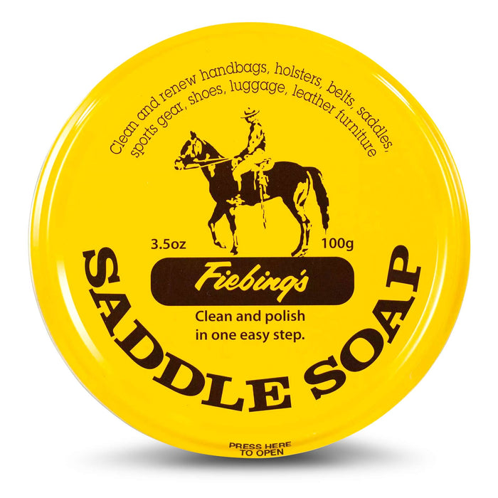 Fiebing's All - in - One Leather Saddle Soap Paste – Cleaner & Conditioner for Saddles, Boots, and Tack - F1S1 - Yellow - 3.5 oz - 1 - 3