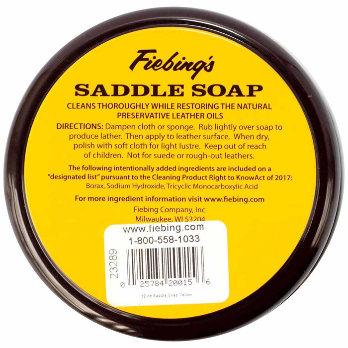 Fiebing's All - in - One Leather Saddle Soap Paste – Cleaner & Conditioner for Saddles, Boots, and Tack - F1S2 - Yellow - 12 oz - 1 - 11