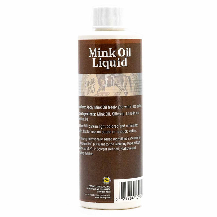 Fiebing's Mink Oil Liquid with Pure Neatsfoot Oil – 8 oz Leather Protector - F1UJ - 8 oz - 2