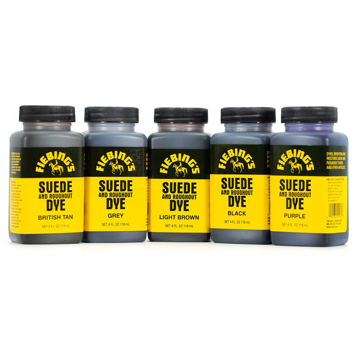 Fiebing's Suede and Roughout Leather Dye, 4 oz - F1V2 - Black - 4 oz - 6
