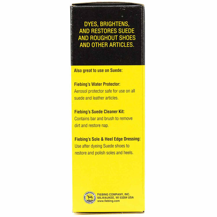 Fiebing's Suede and Roughout Leather Dye, 4 oz - F1V2 - Black - 4 oz - 5