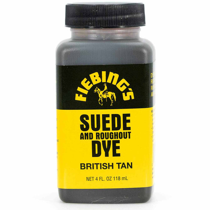 Fiebing's Suede and Roughout Leather Dye, 4 oz - F1V3 - British Tan - 4 oz - 7