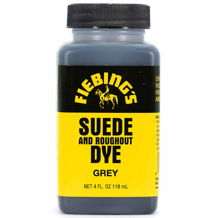 Fiebing's Suede and Roughout Leather Dye, 4 oz - F1V7 - Grey - 4 oz - 12