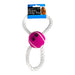 Figure 8 Rope and Ball Dog Toy, 9" - KL21G - pink - 9" - 1