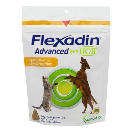 Flexadin Advanced Chews with UC - II Joint Supplement for Dogs & Cats - T6R7 - Chicken - 60 ct - 1