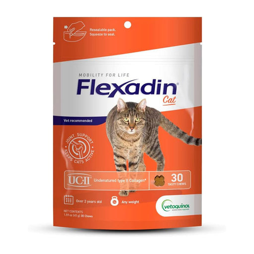 Flexadin Cat Chews with UC - 11 for Joint Support, 30 ct - T6R8 - 1.59 oz - Chicken - 30 - 1