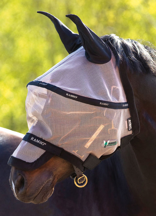 Rambo Plus Fly Mask, Oatmeal/Black - Pony  