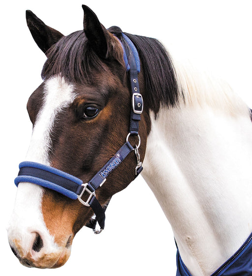 Loveson Nylon Horse Halter - Navy/Blue Full 