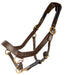 Rambo Micklem Leather Horse Halter - Brown Cob 