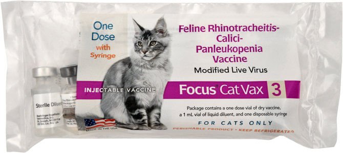 Focus Cat Vax 3 Cat Vaccine, Single Dose — Jeffers