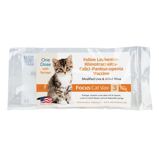 Focus Cat Vax 3 Plus FeLV, 1 Dose - Jeffers - Animal Health & Wellness > Vaccines