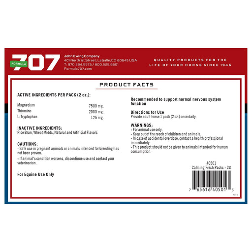 Formula 707 Calming Daily Fresh Packs Horse Supplement - JEC1H - 2