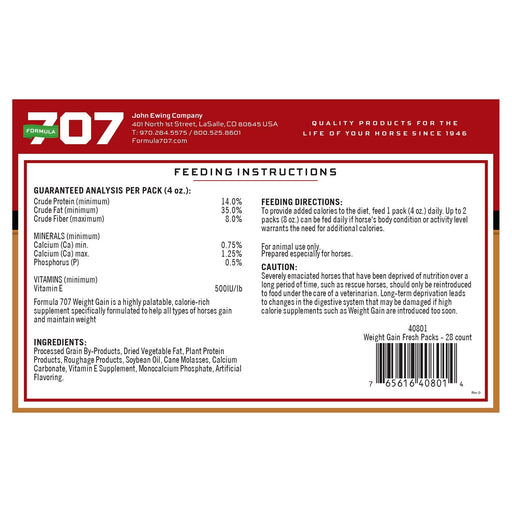 Formula 707 Weight Gain Daily Fresh Packs - JEC1C - 2