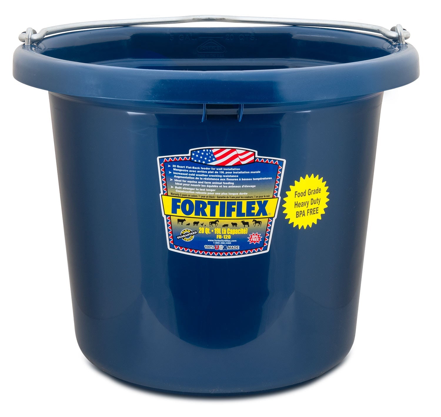 Fortiflex Flatback Bucket for Livestock, 5 Gallon — Jeffers
