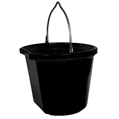 Fortiflex Flatback Buckets, Black - Jeffers - Farm & Ranch Supplies > Stable Supplies