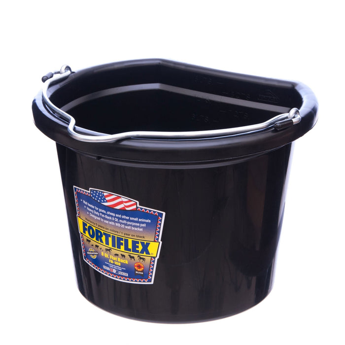 Fortiflex Flatback Buckets, Black - Jeffers - Farm & Ranch Supplies > Stable Supplies