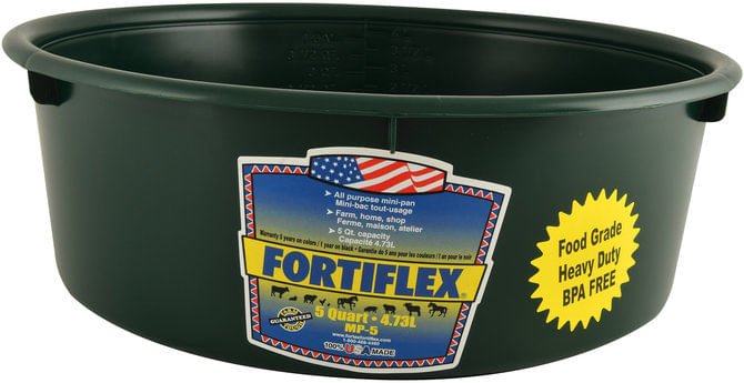 Fortiflex Mini Pan, 5 Qt - Jeffers - Farm & Ranch Supplies > Livestock Feeders & Waterers