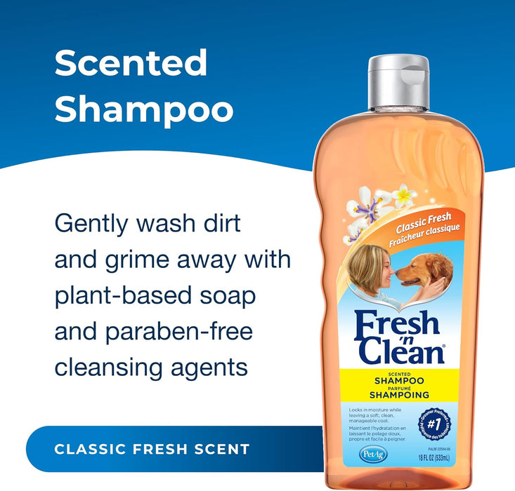 Fresh 'n Clean Original Classic Fresh Scented Pet Shampoo for Dogs & Cats - L3S6 - 18 oz - 2