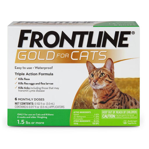 Frontline Gold for Cats, 6 - pk - Jeffers - Animal Health & Wellness > Flea & Tick Control