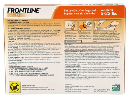 Frontline Gold for Dogs, 3 - pack - Jeffers - Animal Health & Wellness > Flea & Tick Control