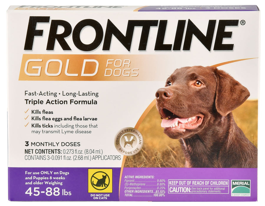 Frontline Gold for Dogs, 3 - pack - Jeffers - Animal Health & Wellness > Flea & Tick Control