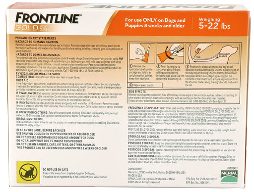 Frontline Gold for Dogs, 6 - pack - Jeffers - Animal Health & Wellness > Flea & Tick Control