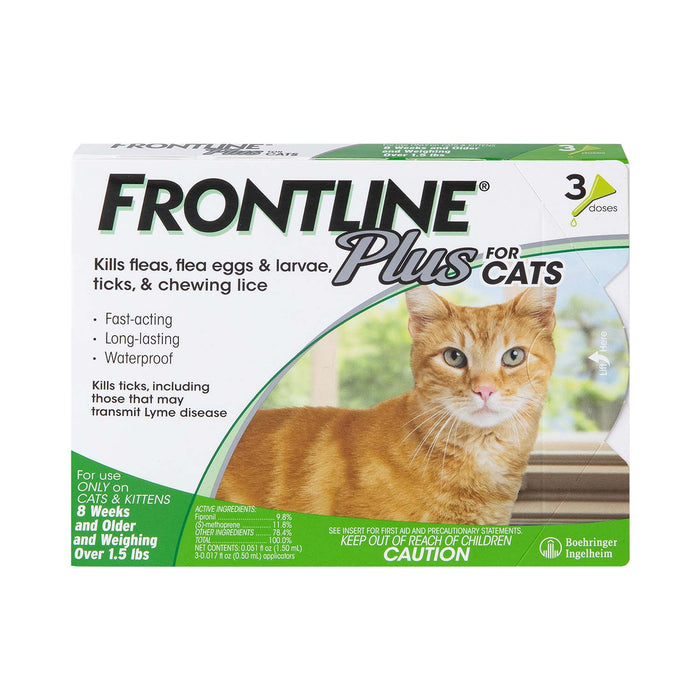 Frontline Plus for Cats - Jeffers - Animal Health & Wellness > Flea & Tick Control