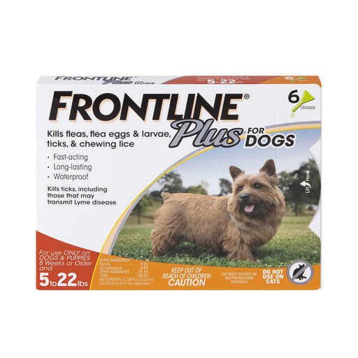Frontline Plus for Dogs - WVFC - 6 pack - Up to 22 lbs - 1