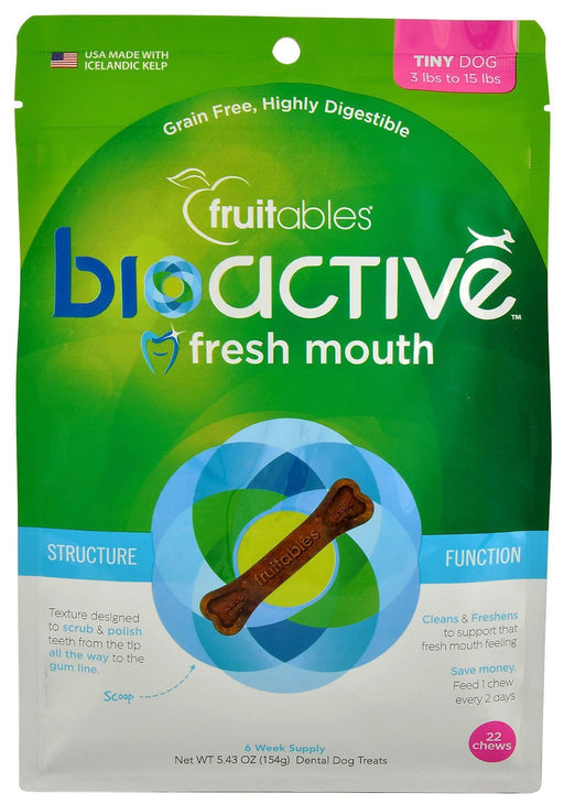 Fruitables BioActive Fresh Mouth Dental Chews For Dogs - VET1B - Small - 15 count - 1