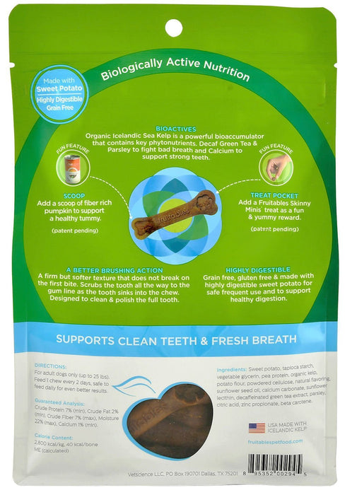 Fruitables BioActive Fresh Mouth Dental Chews For Dogs - VET1B - Small - 15 count - 6