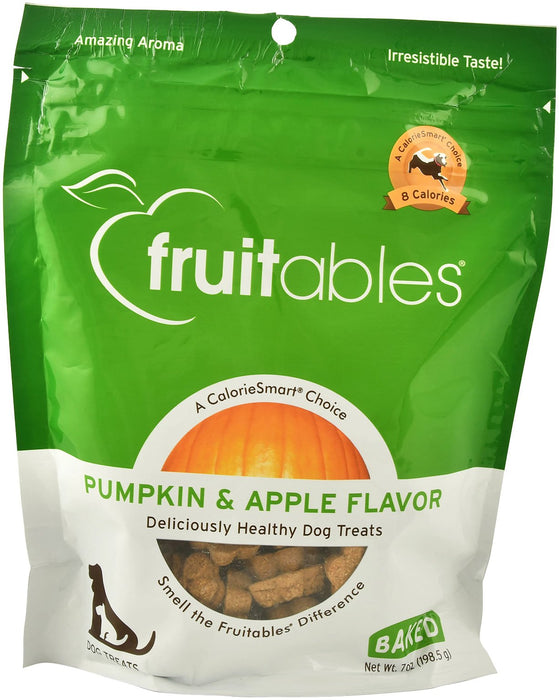 Fruitables Calorie Smart Crunchy Dog Treats, 7 oz - VETFA - Pumpkin/Apple - 8