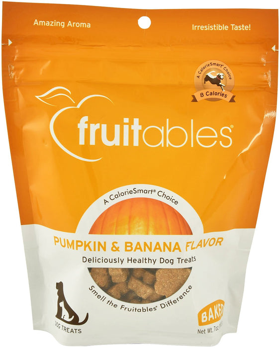 Fruitables Calorie Smart Crunchy Dog Treats, 7 oz - VETFB - Pumpkin/Banana - 11