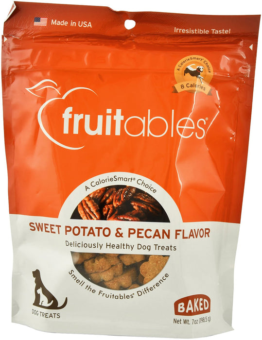 Fruitables Calorie Smart Crunchy Dog Treats, 7 oz - VETFC - Sweet Potato/Pecan - 14
